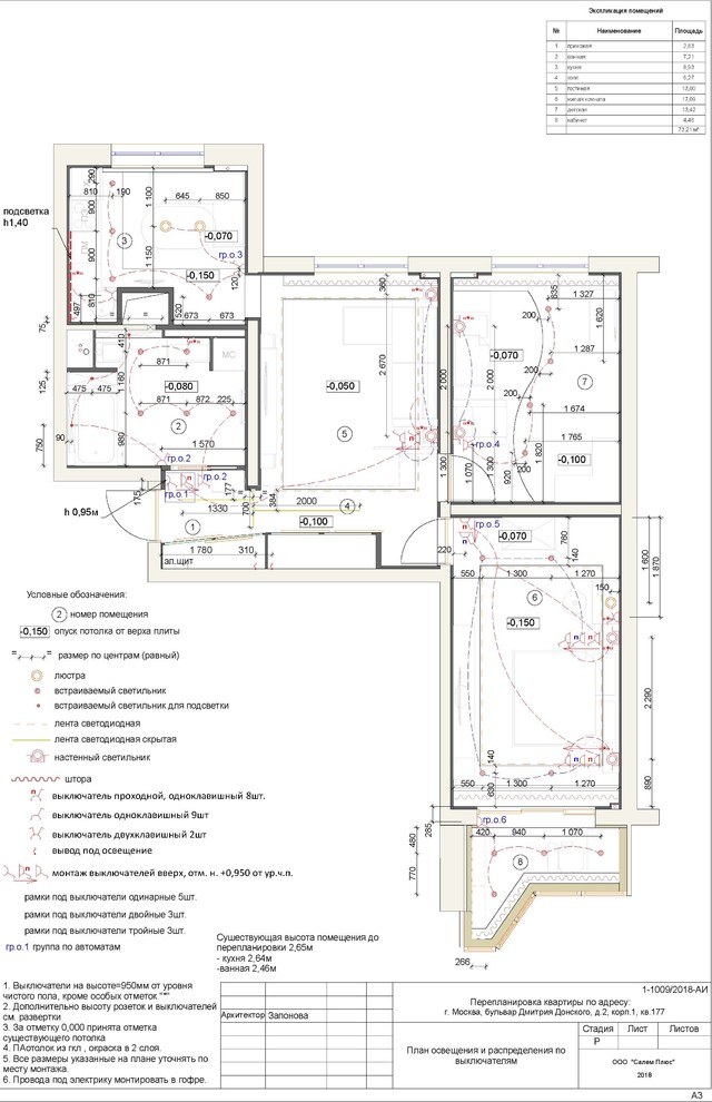 Дизайн проект 3-х комнатной квартиры