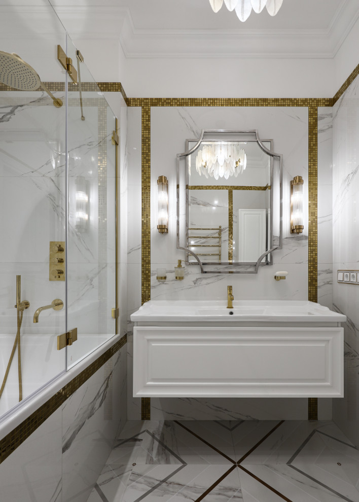 Реализованный дизайн-проект квартиры 90 кв.м.в стиле неоклассика