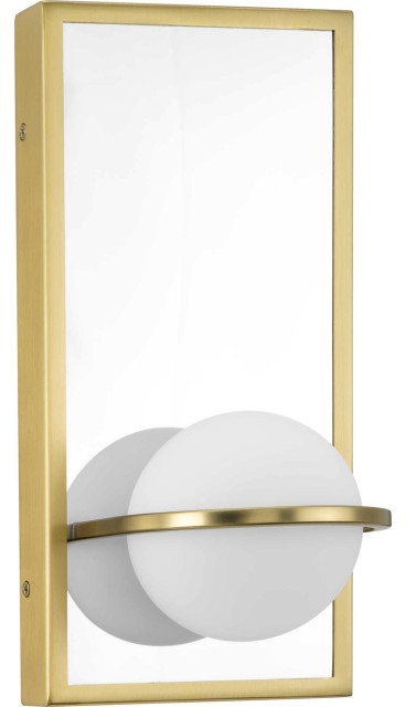 Progress Lighting P710105-30 Pearl LED 12" Tall LED Wall Sconce - Satin Brass
