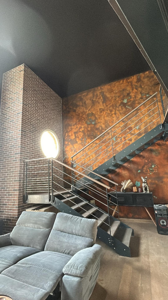 En cours : Décoration d'une pièce de vie style loft industriel