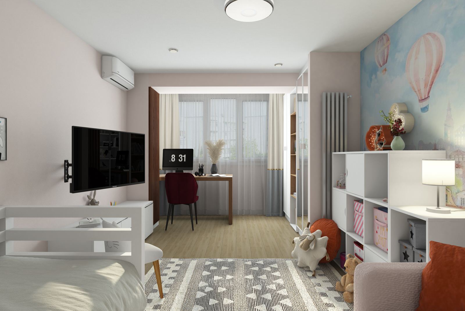 Детская из проекта 3-х комнатной квартиры для молодой семейной пары