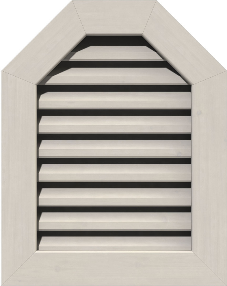 Octagonal Top Wood Gable Vent Traditional Registers Grilles And