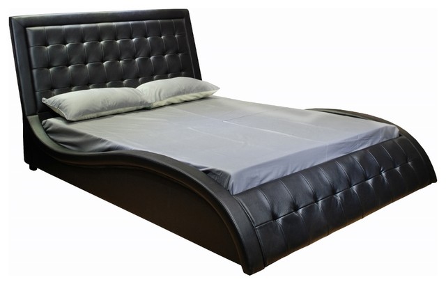 Greatime Wave Like Shape Upholstered Bed Contemporary Platform Beds By Oslie International Inc