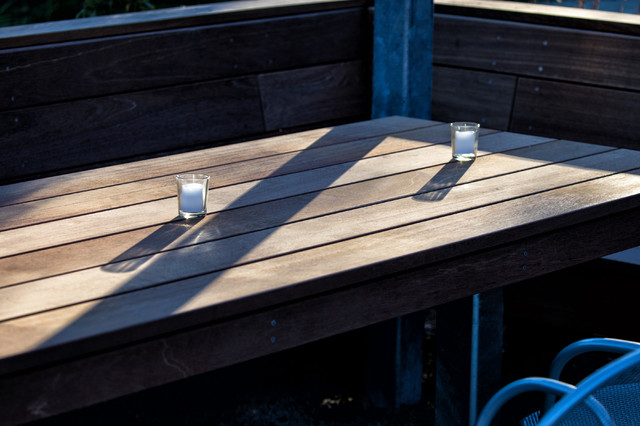 Trendy patio photo in Boston