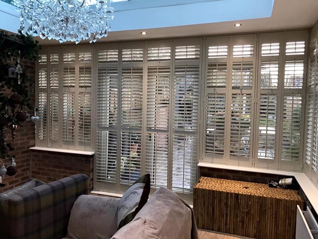 Orangery Fitted With Plantation Shutters Modern