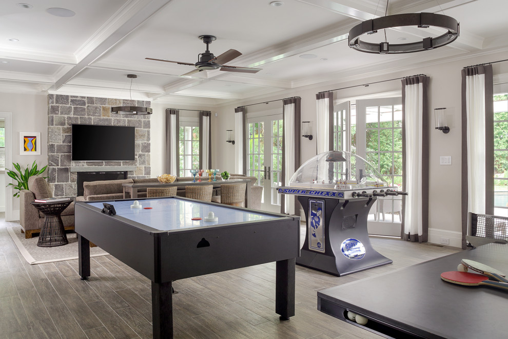 Modern Shingle - Inspiration for a modern home design remodel in New York