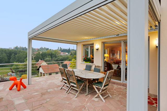 Pergola Contemporary Balcony Strasbourg By Caspar