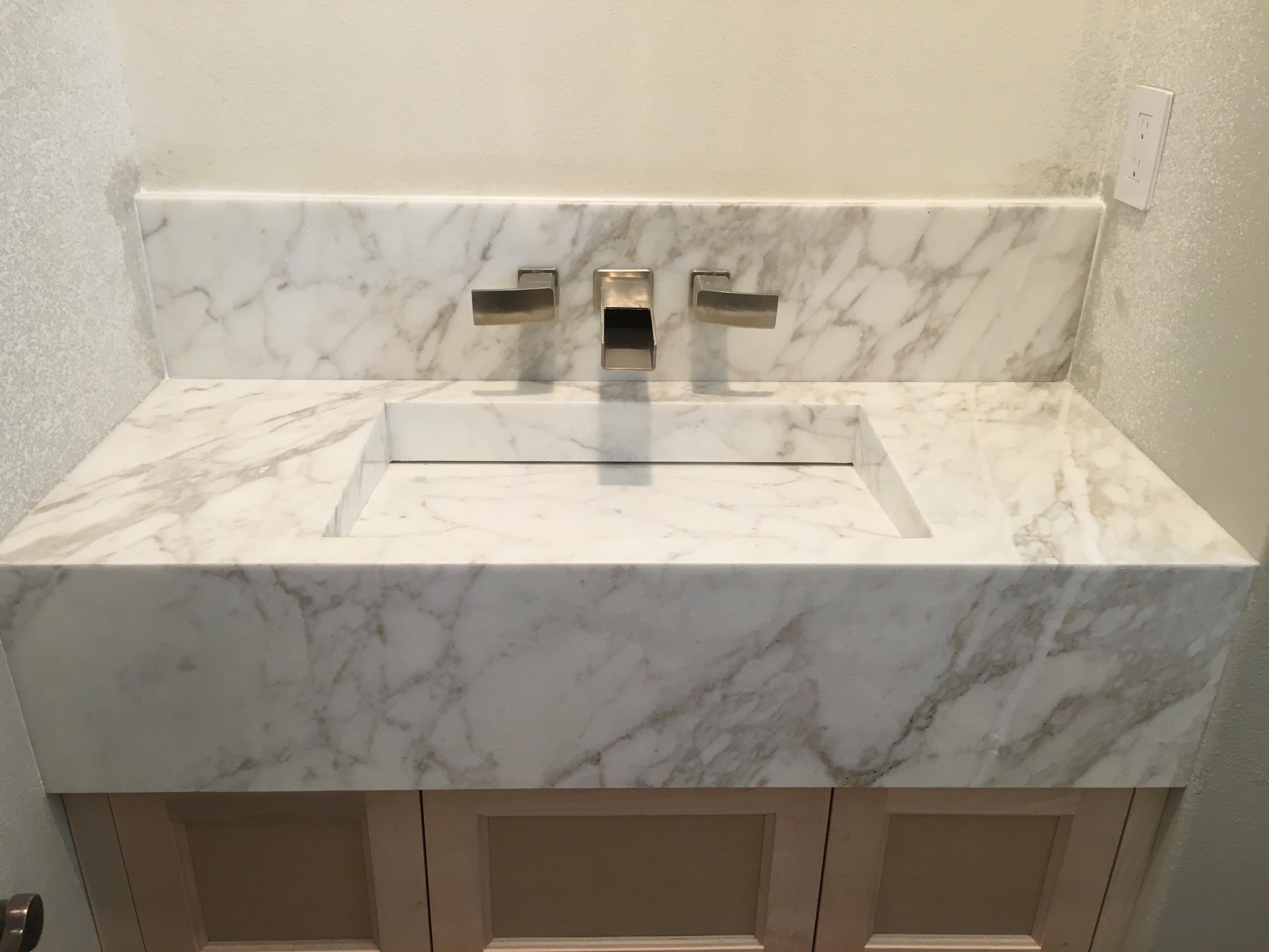 Intergrated Marble Sink