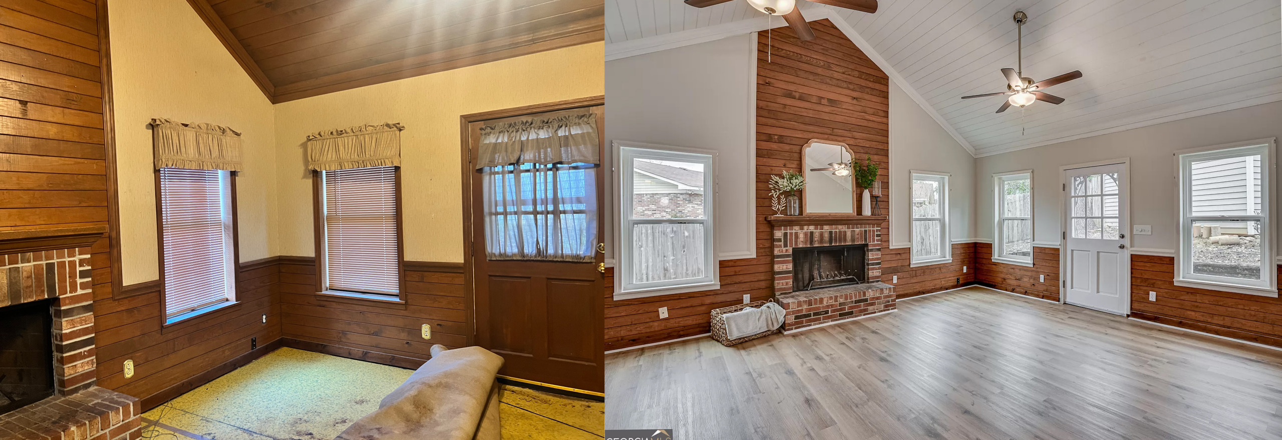 Hickory Oak Den Before & After