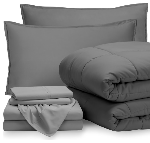 Bare Home 7Piece Queen, King & Cal King BedinaBag, California King