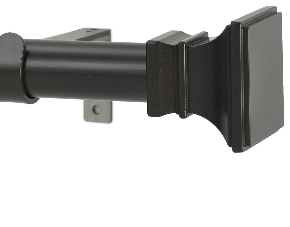 Versailles NonTelescoping Curtain Rod With Metro Rings, Bronze, 96