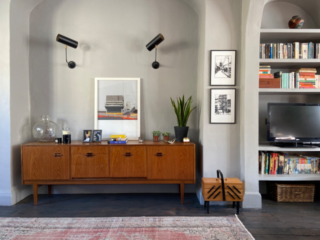 Bath Town House - Sitting Room midcentury-living-room