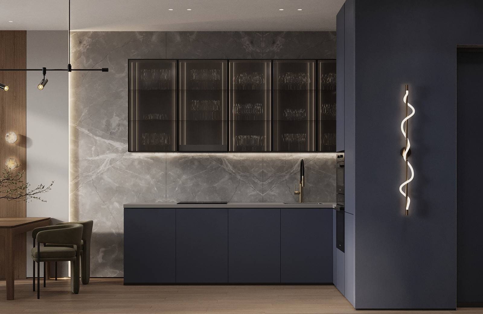 Брутальный интерьер квартиры 85 кв.м. в Москве. Проект