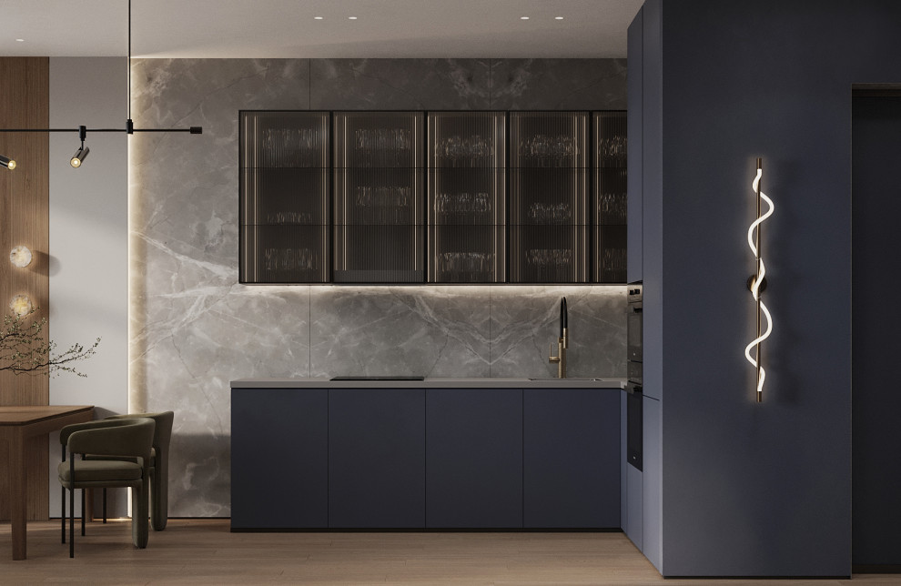 Брутальный интерьер квартиры 85 кв.м. в Москве. Проект