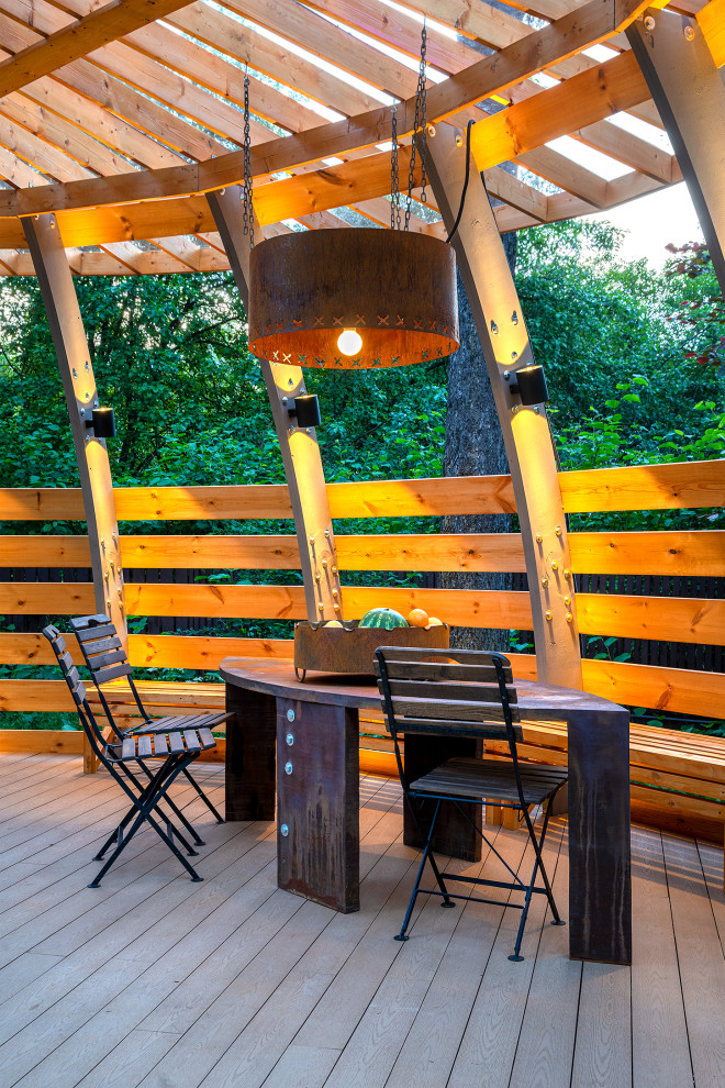 Необычная веранда (и терраса) к Необычному Дому (проект "Фазенда-лайф")