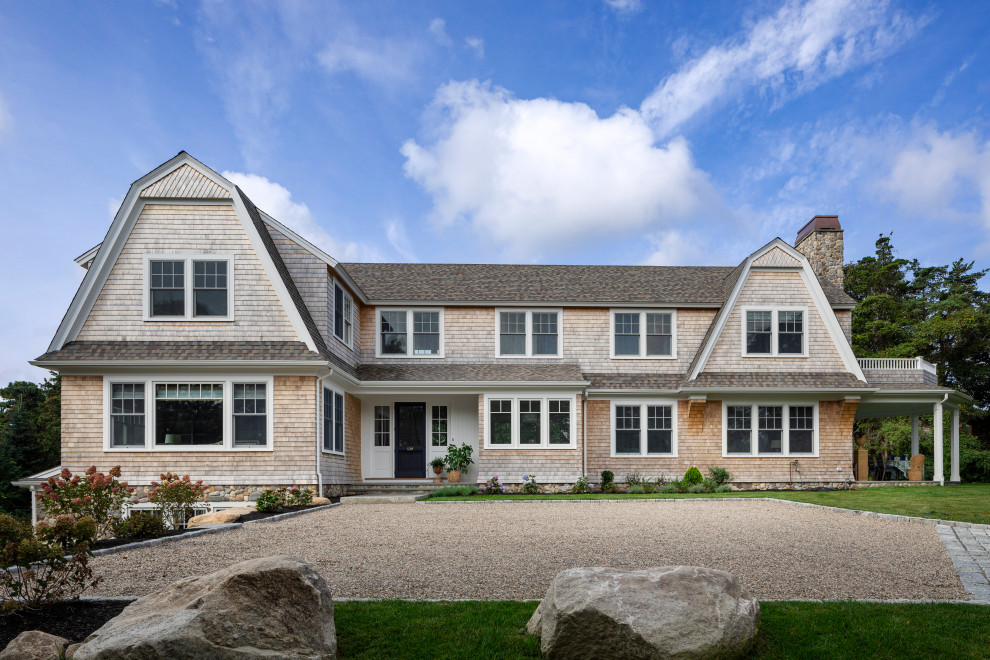 Beach style exterior home photo in Providence