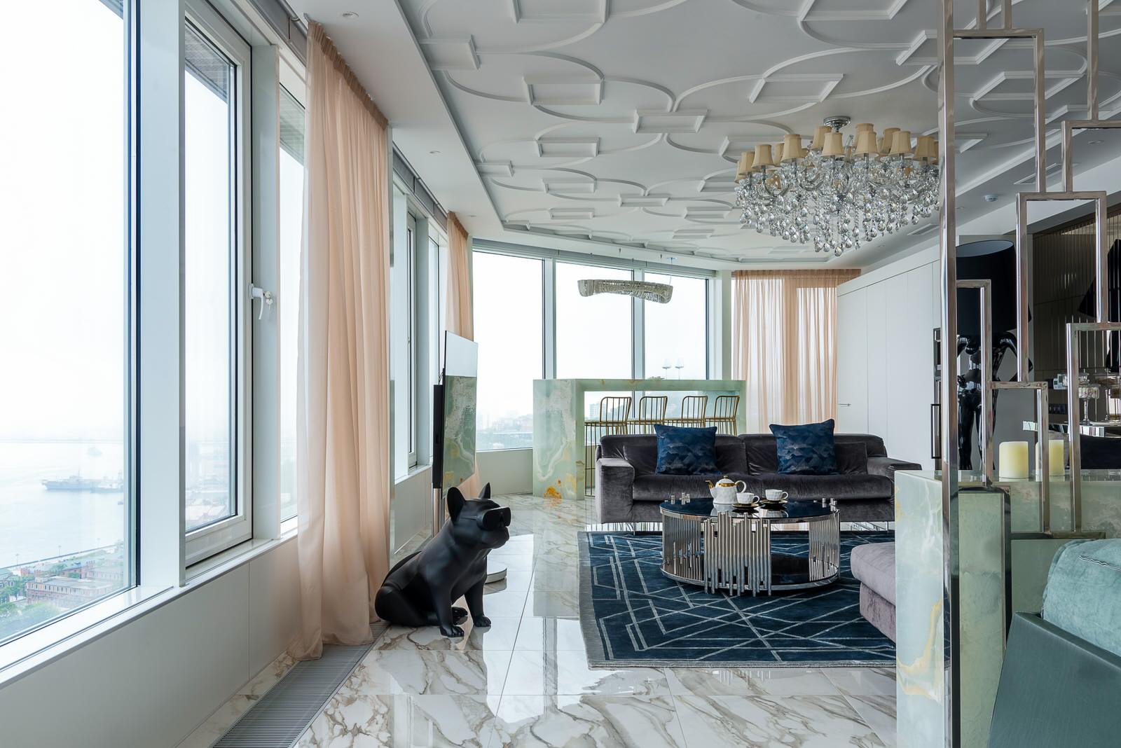 2-х уровневый пентхаус в стиле Арт-Деко