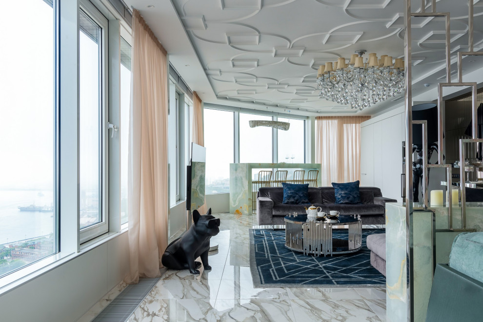 2-х уровневый пентхаус в стиле Арт-Деко