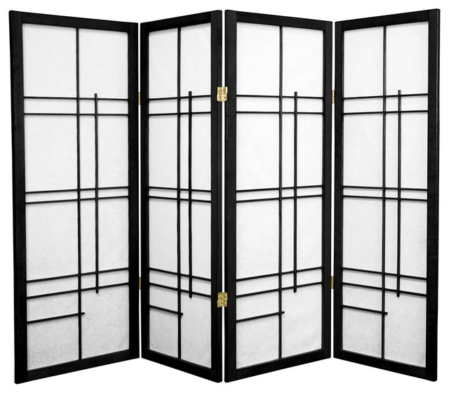 4 Panels Special Edition Oriental Furniture 6 ft Ivory Tall Window Pane