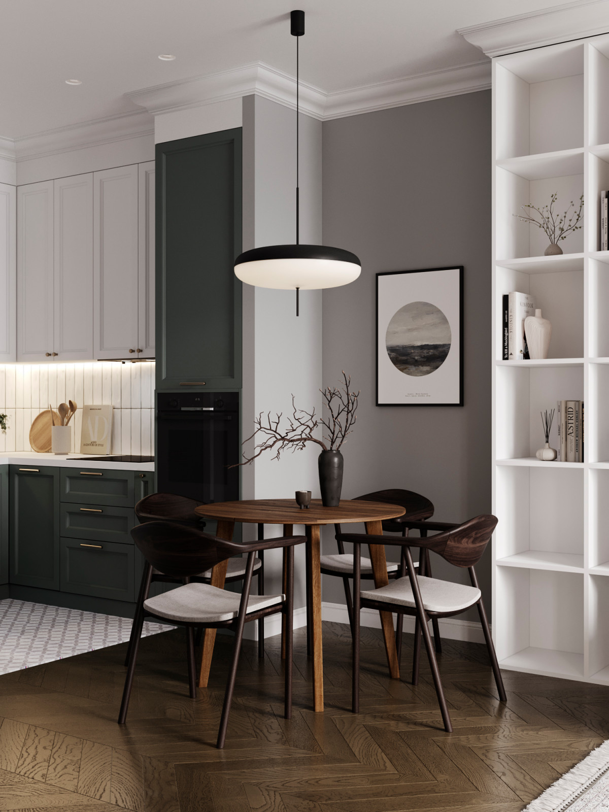 Современный mid-century в ЖК Западный Порт