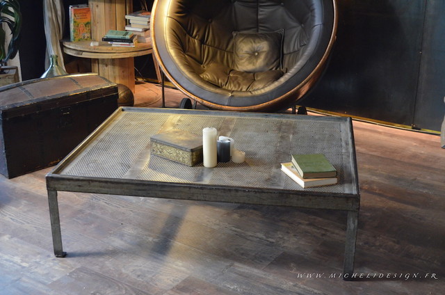 Table basse industrielle industrielt-dagligstue