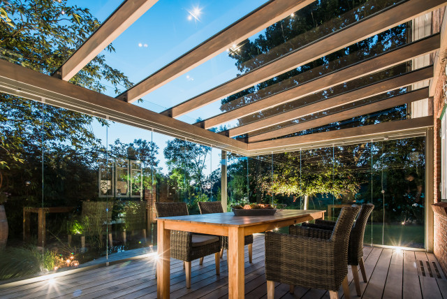 Solarlux Glashaus contemporaneo-terraza-y-balcon