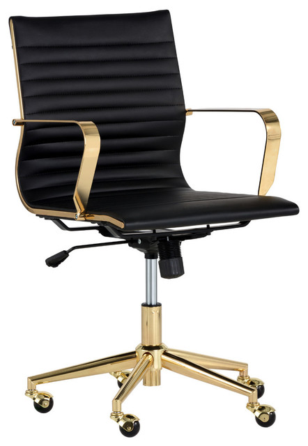 black and gold task chair