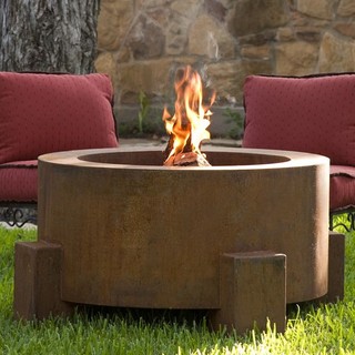 Round Outdoor Steel Fire Pit - Contemporary - Patio - Chicago - by Home