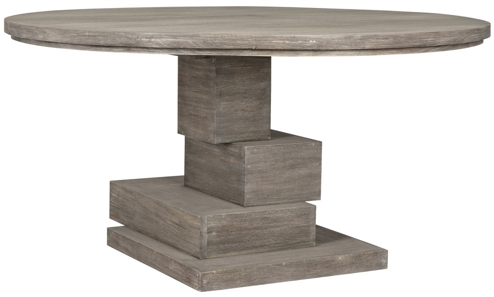 Noir Hancock Dining Table With Distressed Grey Finish Gtab528dgr Farmhouse Dining Tables By Gwg Outlet