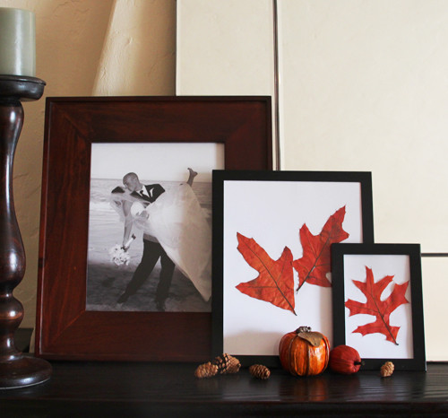 decorating with Fall leaves 