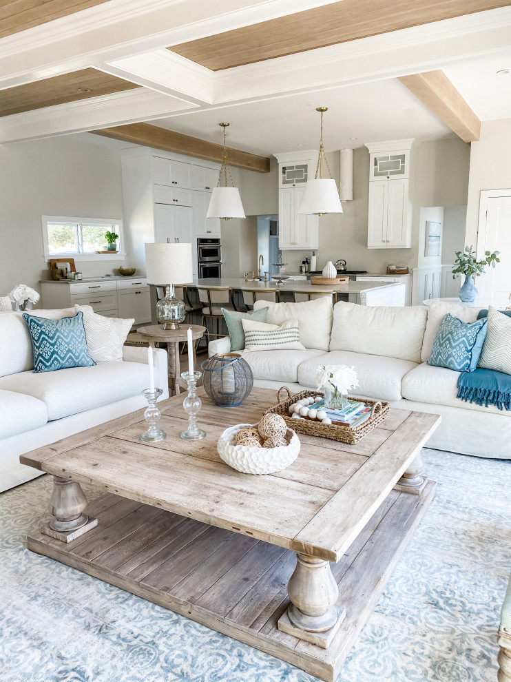 Beach style family room photo in Orlando