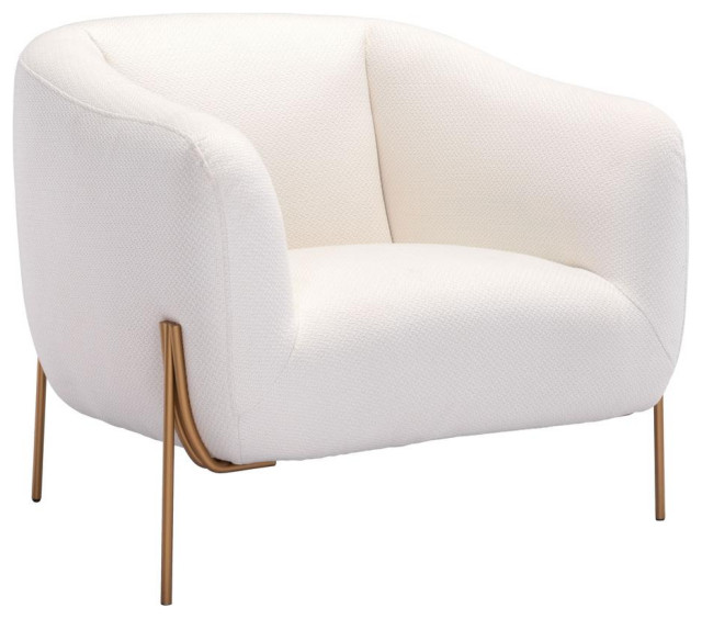 Micaela Arm Chair, Ivory and Gold, Belen Kox