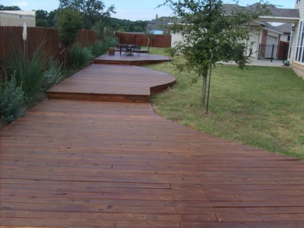 Photo of a large traditional backyard deck in Austin with no cover.