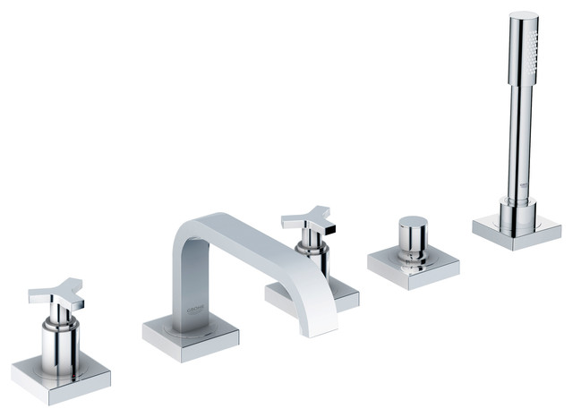 Grohe Allure 5 Hole Bathtub Faucet With Handshower Starlight