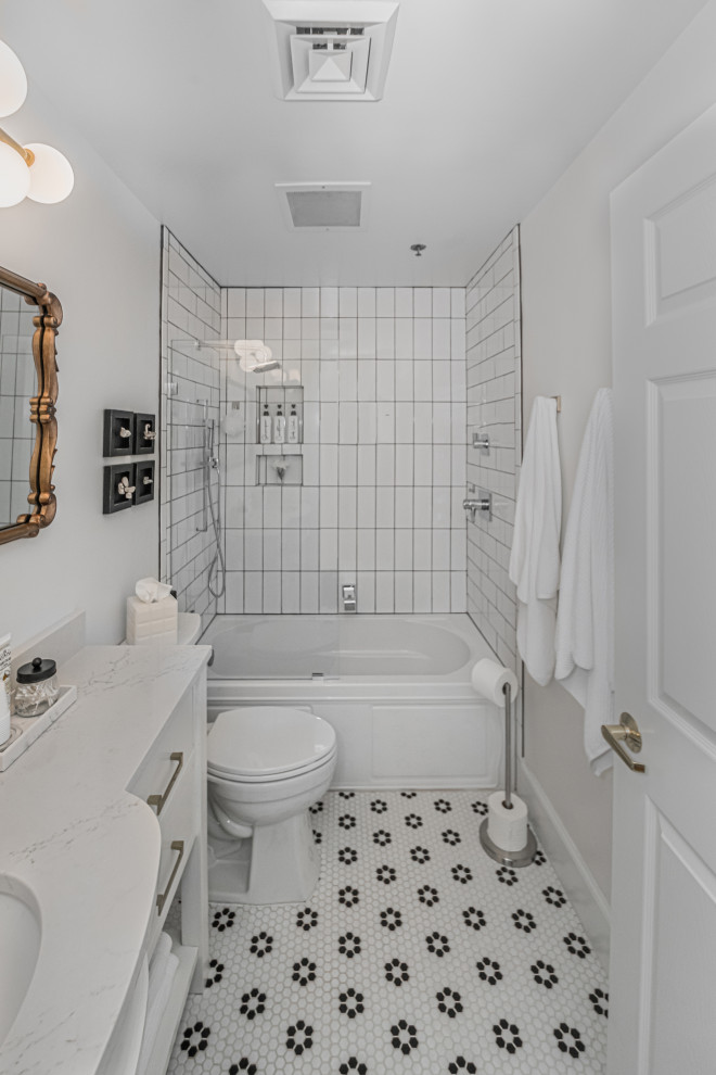 Glamorous Downtown Guest Bathroom