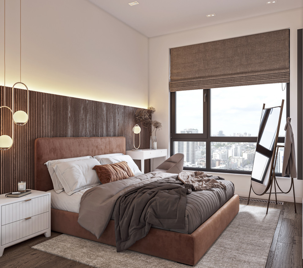 Спальня с гардеробной 12+5м2.  ЖК Мейнстрит