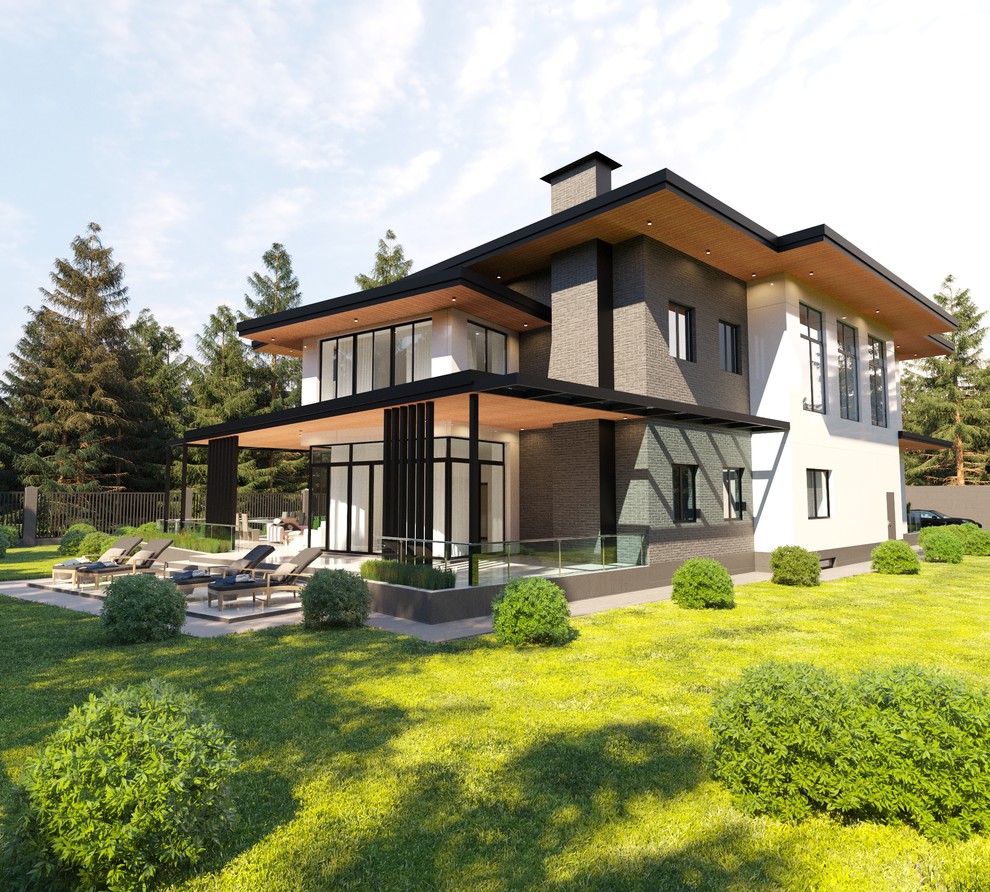 Экстерьер загородного особняка в Москве