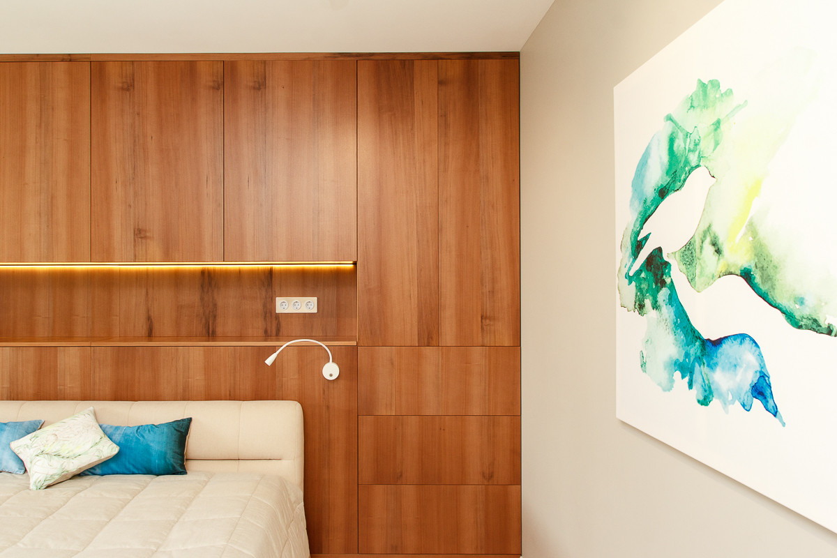 Спальня. Реализация. Квартира для молодых и успешных.