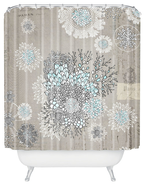 Iveta Abolina French Blue Shower Curtain Contemporary Iveta Abolina French Blue Shower Curtain Contemporary Curtains By Deny Designs