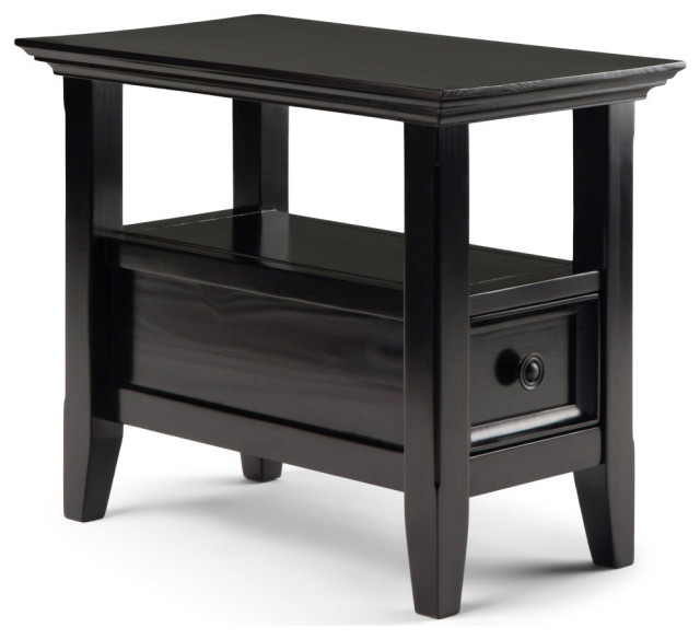 Amherst Solid Wood Narrow Side Table Hickory Brown Transitional Tables And End By Simpli Home Ltd Houzz - Small Narrow Side Table With Shelves Amherst Solid Wood Narrow Side Table Hickory Brown Transitional Tables And End By Simpli Home Ltd Houzz - Small Narrow Side Table With Shelves