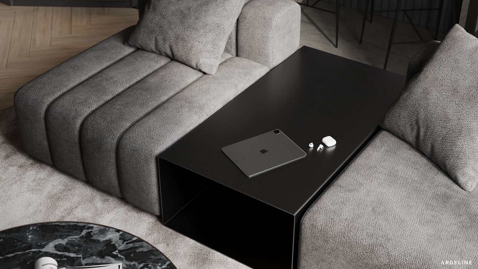 Дизайн квартиры в минималистичных серых тонах