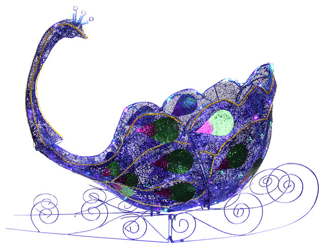 40 pre lit twinkling led glittered peacock sleigh christmas decoration - Peacock Christmas Decorations 40 pre lit twinkling led glittered peacock sleigh christmas decoration - Peacock Christmas Decorations