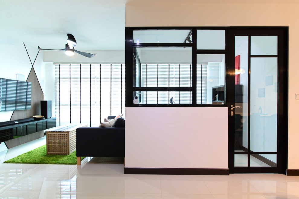 Design ideas for a modern living room in Singapore.