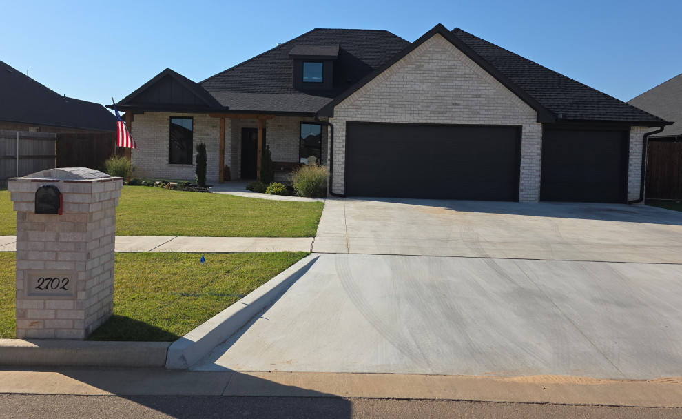 Modern home with 3 car garage