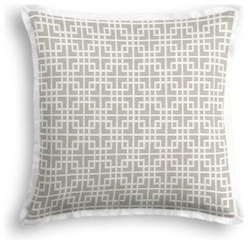 Gray Woven Square Lattice Custom Throw Pillow