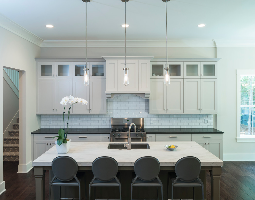Example of a transitional kitchen design in Atlanta