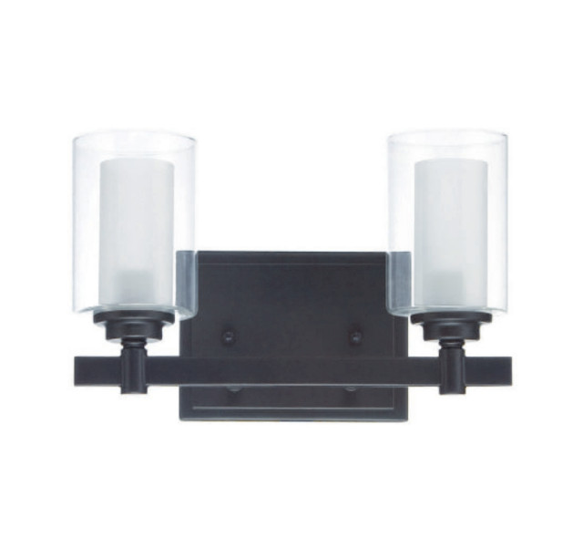 Celeste 2Light 12" Bathroom Vanity Light in Espresso, 12.000