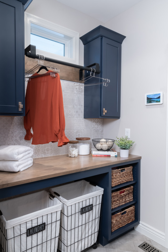 Design ideas for a transitional laundry room in St Louis.