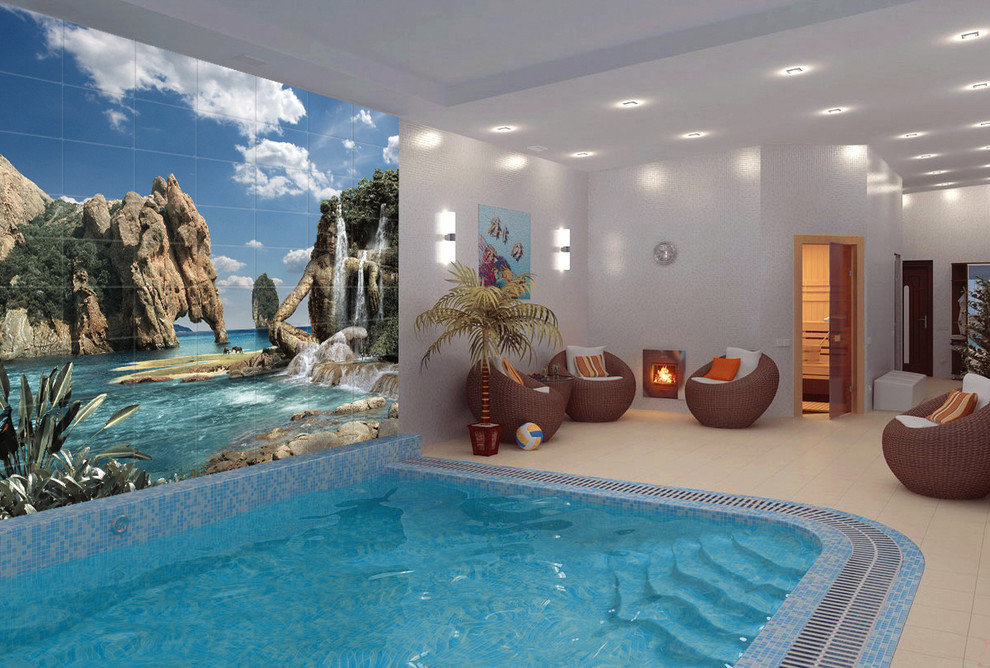 Фотоплитка для бассейна