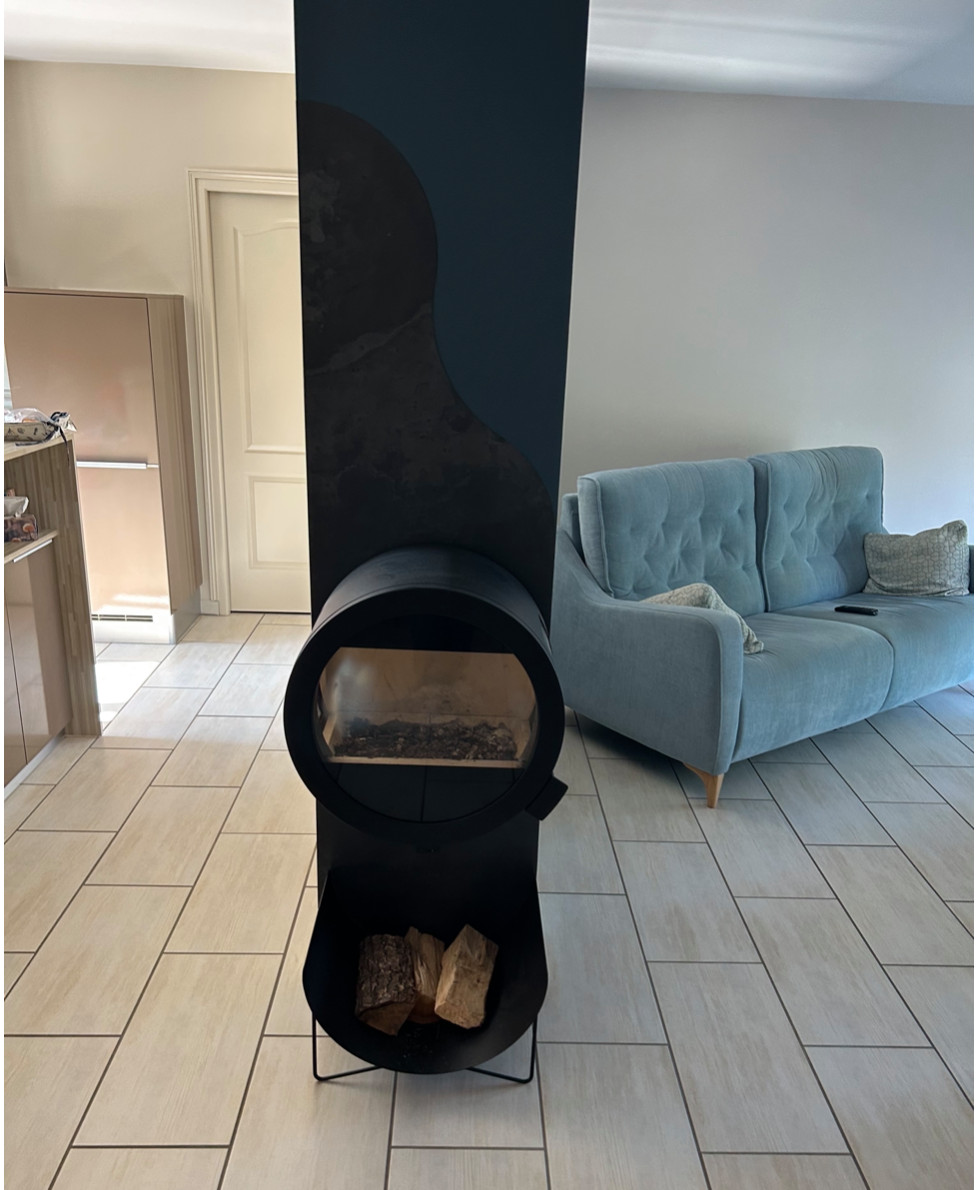 Habillage poele à bois, harmonisation de la décoration- RDV Conseils